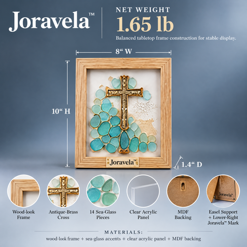 Joravela™ Sea Glass Cross Decorative Frame