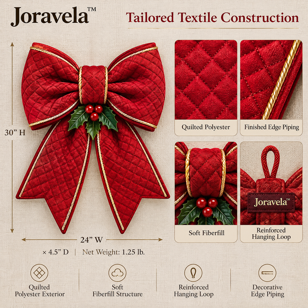 Joravela™ Grand Quilted Holiday Bow