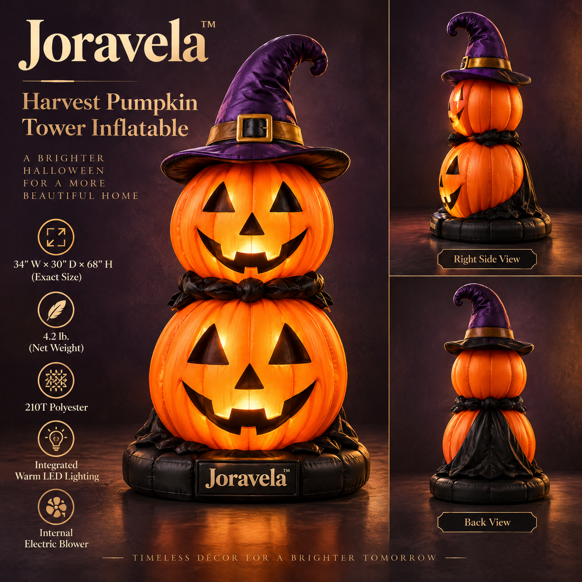Joravela™ Harvest Pumpkin Spirit Inflatable