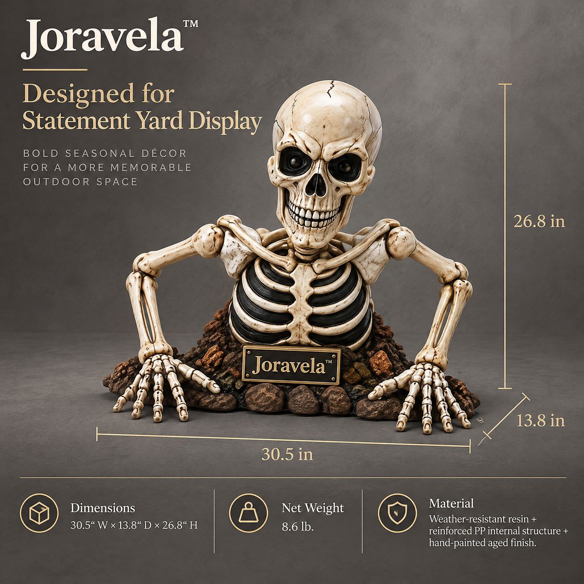 Joravela™ Groundbreaker Skeleton Yard Sculpture