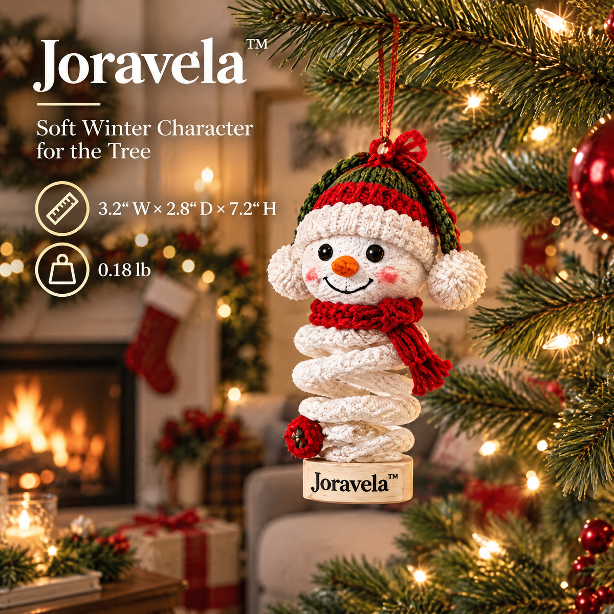 Joravela™ Cozy Snowman Spiral Ornament