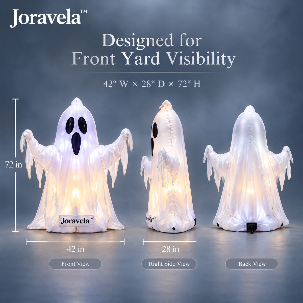 Joravela™ Moonlit Ghost LED Yard Inflatable