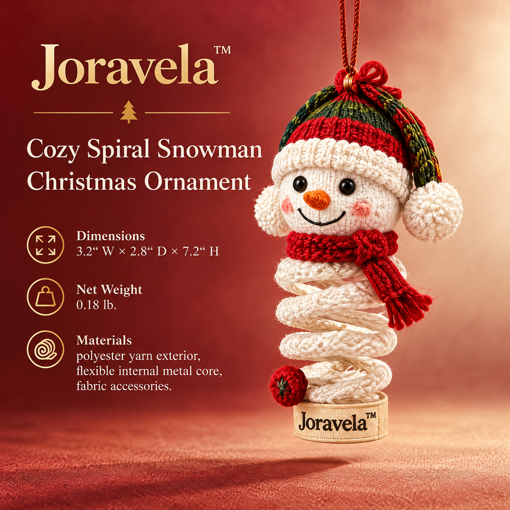 Joravela™ Cozy Snowman Spiral Ornament