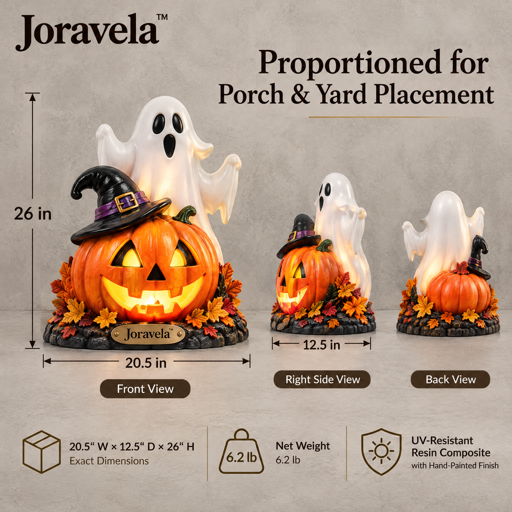 Joravela™ Harvest Ghost & Pumpkin Yard Display