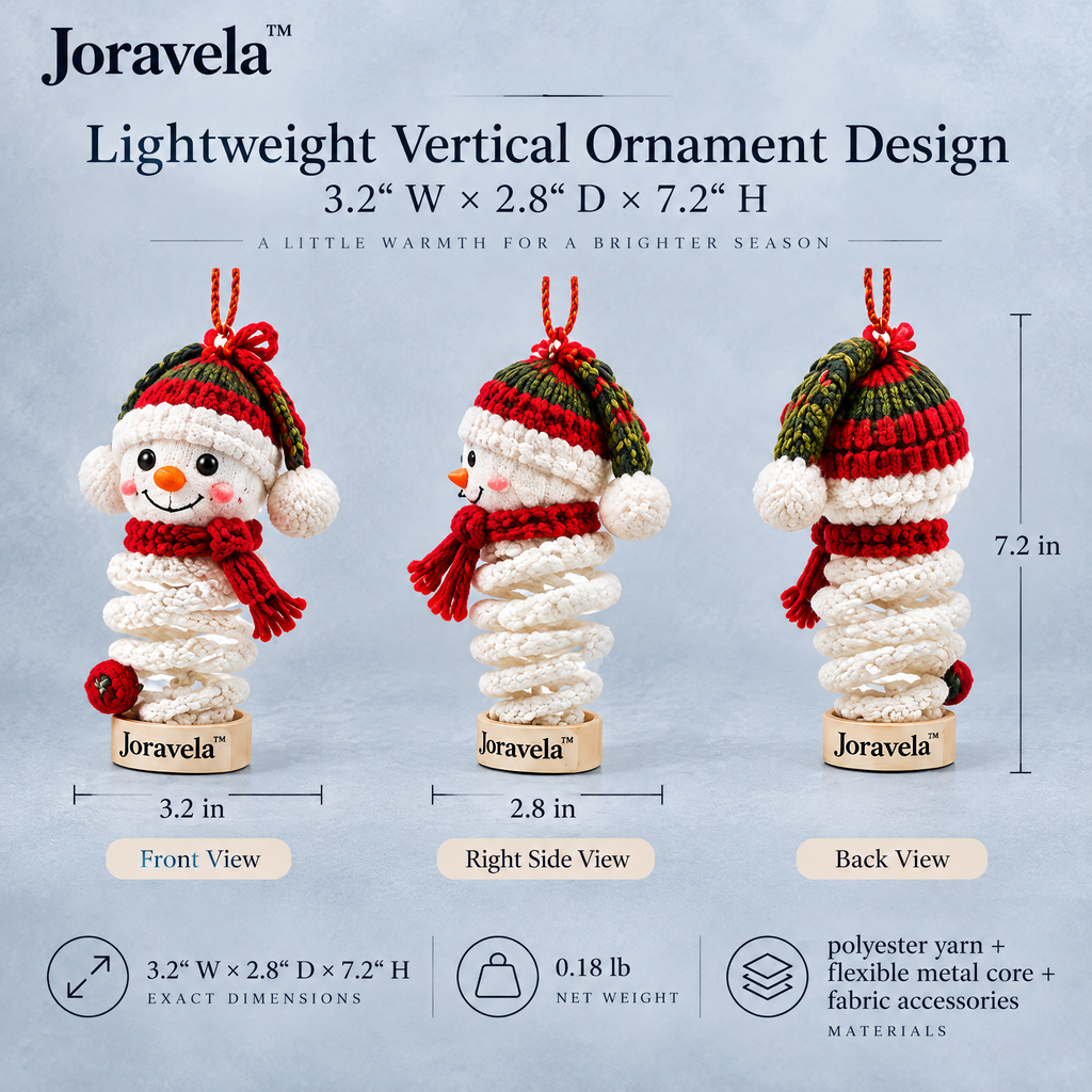 Joravela™ Cozy Snowman Spiral Ornament