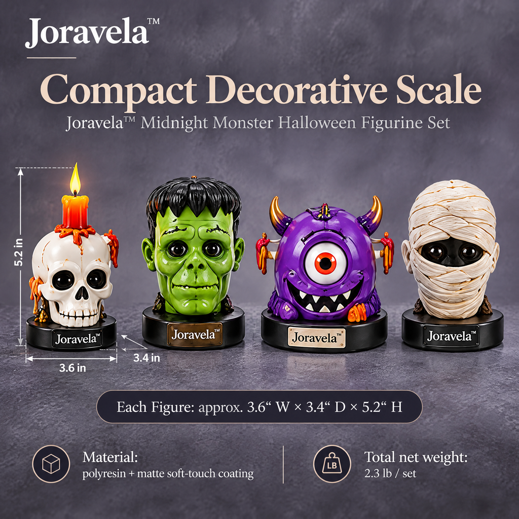 Joravela™ Midnight Monster Halloween Figurine Set
