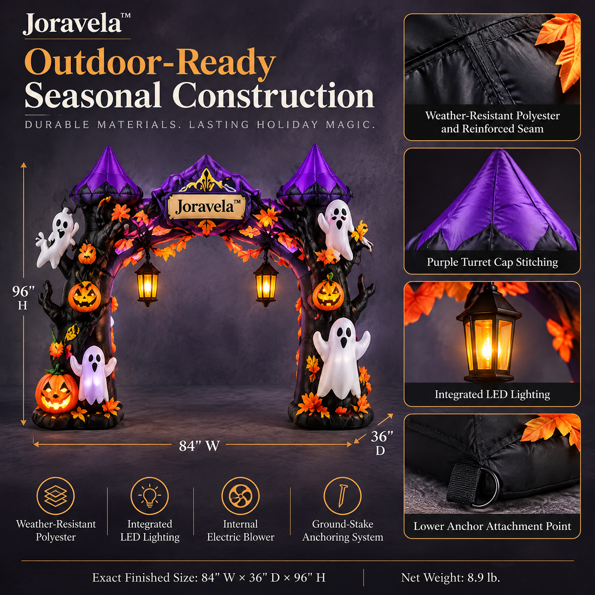 Joravela™ Enchanted Halloween Welcome Archway