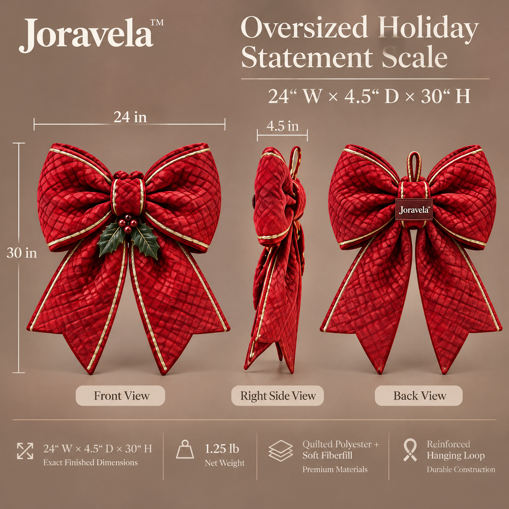 Joravela™ Grand Quilted Holiday Bow