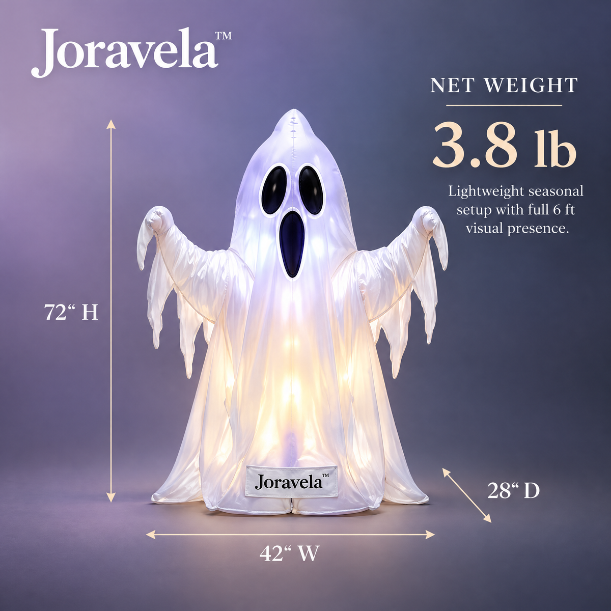 Joravela™ Moonlit Ghost LED Yard Inflatable