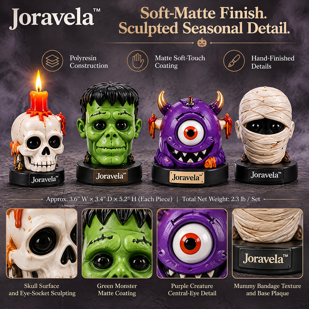 Joravela™ Midnight Monster Halloween Figurine Set