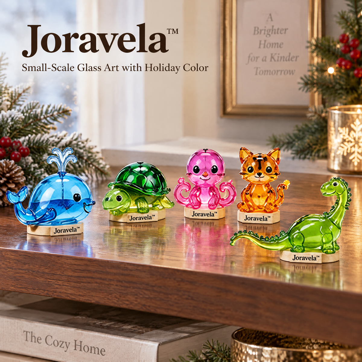 Joravela™ Holiday Glass Animal Miniature Collection