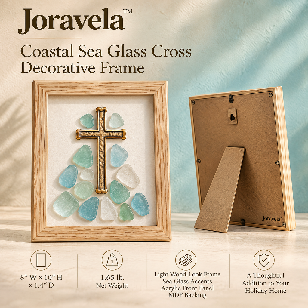 Joravela™ Sea Glass Cross Decorative Frame